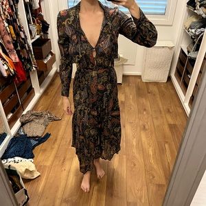 Maje paisley boho dress